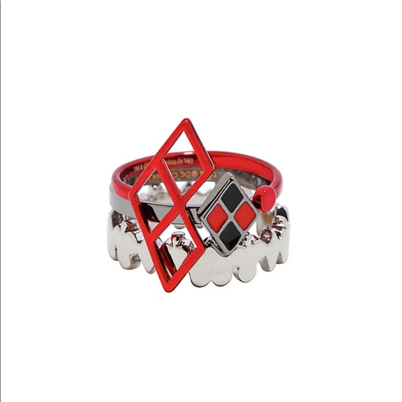 DC Comics Jewelry - 🆕 DC Comics Harley Quinn 3 Piece Ring Set